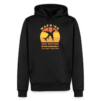 Aviation Airplane Funny Pilot - Men's Premium Hoodie - black - Front - Nico (187cm) & Julia (174cm)