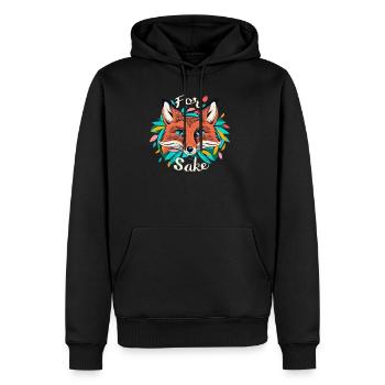 For Fox Sake - Men's Premium Hoodie - black - Front - Nico (187cm) & Julia (174cm)
