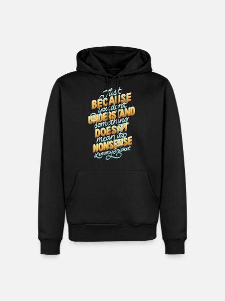 Nonsense hippie - Men's Premium Hoodie - black