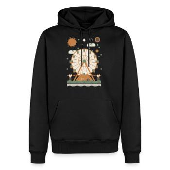 Ferris Wheel Carnival Fun Design - Men's Premium Hoodie - black - Front - Nico (187cm) & Julia (174cm)