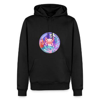 Axolotl Life Design for Axolotl Lovers - Men's Premium Hoodie - black - Front - Nico (187cm) & Julia (174cm)
