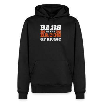 Bass Bacon Bassist Bass Player - Men's Premium Hoodie - black - Front - Nico (187cm) & Julia (174cm)