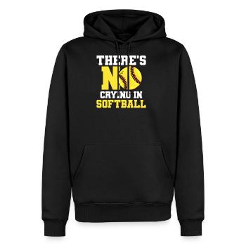 Softball - Men's Premium Hoodie - black - Front - Nico (187cm) & Julia (174cm)
