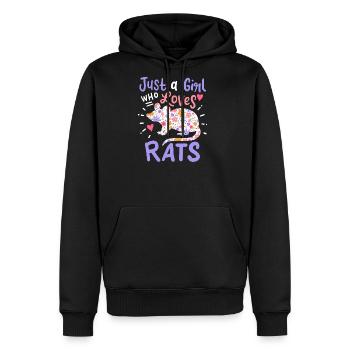 Rats Rat Lover - Men's Premium Hoodie - black - Front - Nico (187cm) & Julia (174cm)