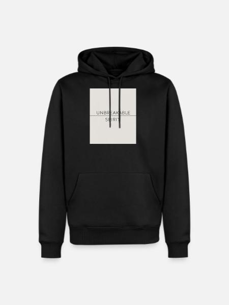 Unbreakable Spirit Motivational Minimal Shirt - Men's Premium Hoodie - black