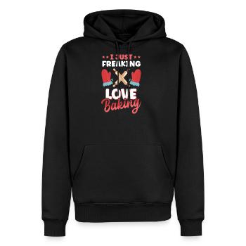 Bake Bakers Love Baking - Men's Premium Hoodie - black - Front - Nico (187cm) & Julia (174cm)