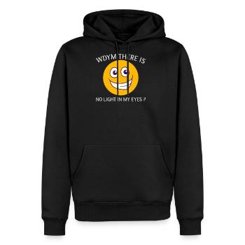 No Light In My Eyes Emo ji - Men's Premium Hoodie - black - Front - Nico (187cm) & Julia (174cm)