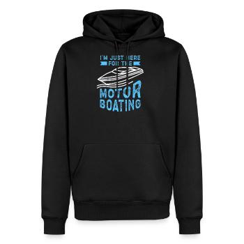 Motorboat Just Here For Motor Boating - Men's Premium Hoodie - black - Front - Nico (187cm) & Julia (174cm)
