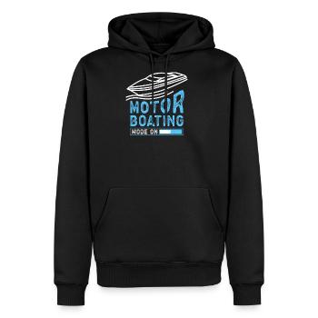 Motor Boating Mode Motorboat - Men's Premium Hoodie - black - Front - Nico (187cm) & Julia (174cm)