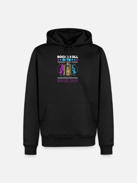 Music 50s Retro Sock Hop - Men's Premium Hoodie - black