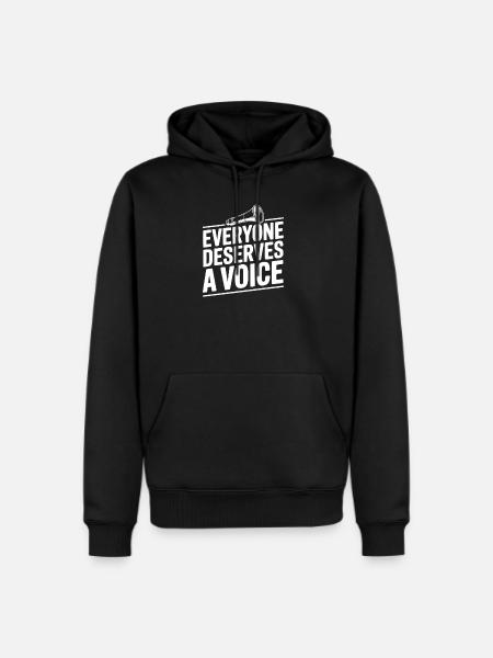 Everyone Deserves a Voice - Men's Premium Hoodie - black