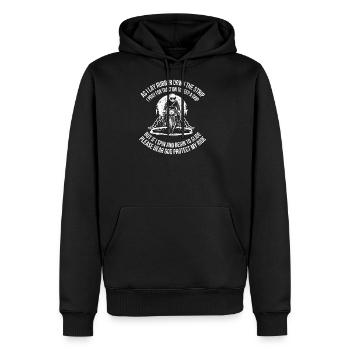 As I Lay Rubber Down The Strip Motorcycle - Men's Premium Hoodie - black - Front - Nico (187cm) & Julia (174cm)