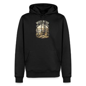  Moin Moin Ihr Döspaddel Funny Northern Germany - Men's Premium Hoodie - black - Front - Nico (187cm) & Julia (174cm)