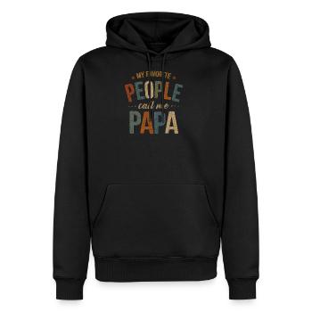My Favorite People Call Me Papa - Men's Premium Hoodie - black - Front - Nico (187cm) & Julia (174cm)