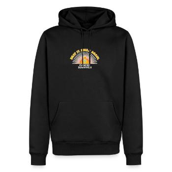 Beat It Smile Again Cancer Survivor Sunrise - Men's Premium Hoodie - black - Front - Nico (187cm) & Julia (174cm)
