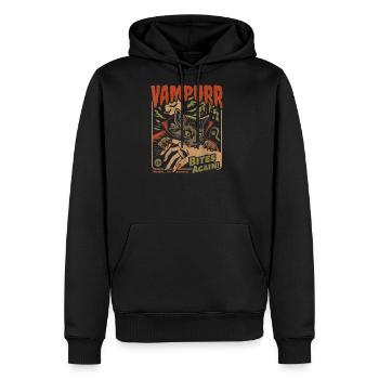 Vampurr Bites Again Cat - Men's Premium Hoodie - black - Front - Nico (187cm) & Julia (174cm)