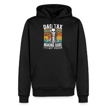 Dad Tax Skeleton Fries Retro - Men's Premium Hoodie - black - Front - Nico (187cm) & Julia (174cm)