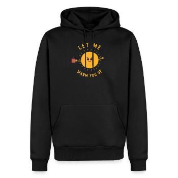 Cute Sun Cartoon Costume Sunshine Let Me Warm You - Men's Premium Hoodie - black - Front - Nico (187cm) & Julia (174cm)