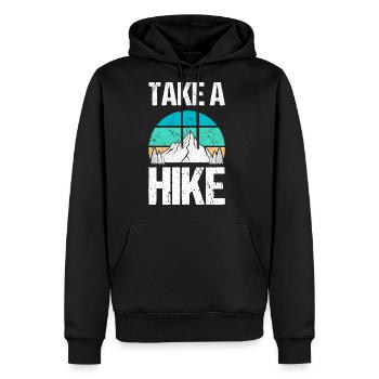 Take a Hike - Men's Premium Hoodie - black - Front - Nico (187cm) & Julia (174cm)