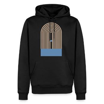 Boho Abstract - Men's Premium Hoodie - black - Front - Nico (187cm) & Julia (174cm)