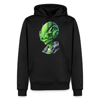 Alien Portrait: Fascinating Face from Another - Men's Premium Hoodie - black - Front - Nico (187cm) & Julia (174cm)