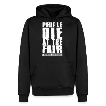 Die in the West - People die at the fair - Men's Premium Hoodie - black - Front - Nico (187cm) & Julia (174cm)