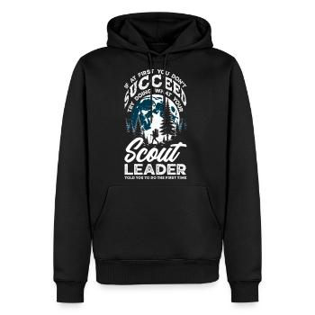Scout Scouting Troop Leader Forest Camp - Men's Premium Hoodie - black - Front - Nico (187cm) & Julia (174cm)