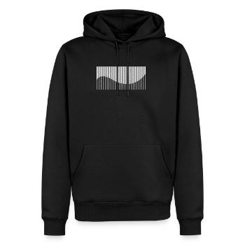 Vague esthétique - Molleton à capuche Premium pour homme - noir - Devant - Nico (187cm) & Julia (174cm)