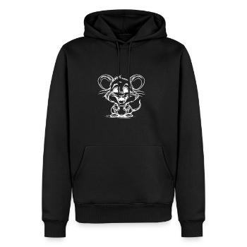 Cute mouse for nature rodent lover - Men's Premium Hoodie - black - Front - Nico (187cm) & Julia (174cm)
