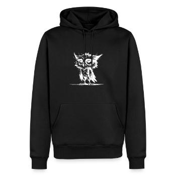 Sleepy Owl And Grumpy Night Watchman - Men's Premium Hoodie - black - Front - Nico (187cm) & Julia (174cm)