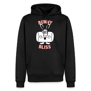 Bunny bliss - Men's Premium Hoodie - black - Front - Nico (187cm) & Julia (174cm)