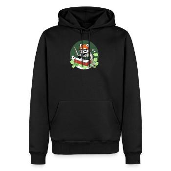 Back to school - Men's Premium Hoodie - black - Front - Nico (187cm) & Julia (174cm)