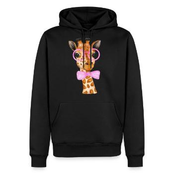 jungleanimalsB031 - Men's Premium Hoodie - black - Front - Nico (187cm) & Julia (174cm)
