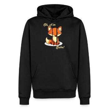 for fox sake - Men's Premium Hoodie - black - Front - Nico (187cm) & Julia (174cm)