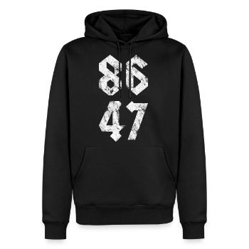8647 Rock Style Retro Vintage - Men's Premium Hoodie - black - Front - Nico (187cm) & Julia (174cm)