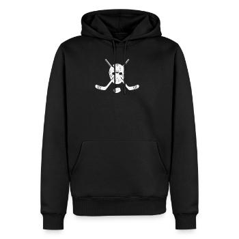 le hockey - Molleton à capuche Premium pour homme - noir - Devant - Nico (187cm) & Julia (174cm)