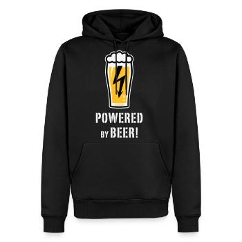 XPower Flashed NEG - Men's Premium Hoodie - black - Front - Nico (187cm) & Julia (174cm)