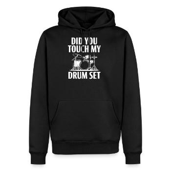 Did You Touch My Drum Set - Men's Premium Hoodie - black - Front - Nico (187cm) & Julia (174cm)
