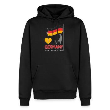Germany Football Player Flag Graphic Vector - Men's Premium Hoodie - black - Front - Nico (187cm) & Julia (174cm)