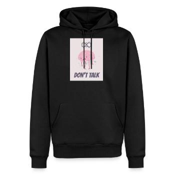 Dont Talk Brain Cartoon - Men's Premium Hoodie - black - Front - Nico (187cm) & Julia (174cm)