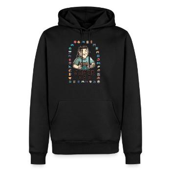 Gamer Dad - Men's Premium Hoodie - black - Front - Nico (187cm) & Julia (174cm)