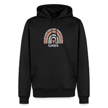 Waiter Rainbow Leopard Funny Waiter Appreciation - Men's Premium Hoodie - black - Front - Nico (187cm) & Julia (174cm)