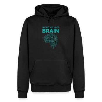 Aircraft Mechanic Brain Sed Workman Gift - Men's Premium Hoodie - black - Front - Nico (187cm) & Julia (174cm)