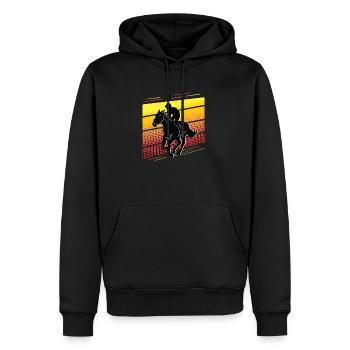 Horse Racing Competition Rancher Gift - Men's Premium Hoodie - black - Front - Nico (187cm) & Julia (174cm)