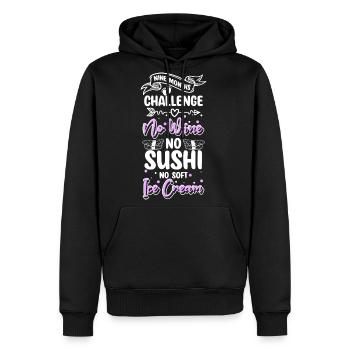 Pregnancy Expectant Mother Offspring - Men's Premium Hoodie - black - Front - Nico (187cm) & Julia (174cm)