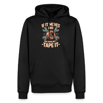 Mechanic Humor - Men's Premium Hoodie - black - Front - Nico (187cm) & Julia (174cm)