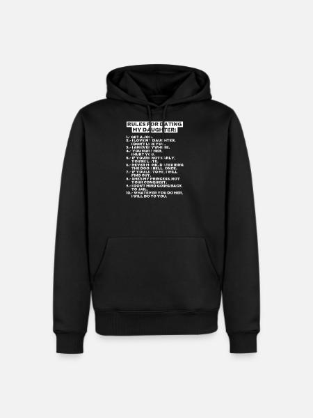 Rules for dating my daughter - Men's Premium Hoodie - black