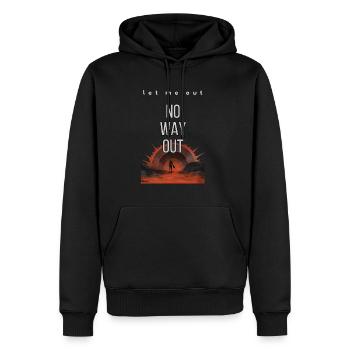 Let Me Out No Way Out - Men's Premium Hoodie - black - Front - Nico (187cm) & Julia (174cm)