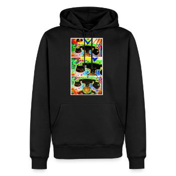 The Call To Be Queer - Men's Premium Hoodie - black - Front - Nico (187cm) & Julia (174cm)