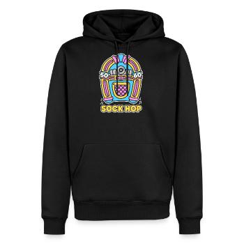 Jukebox 50s Sock Hop - Men's Premium Hoodie - black - Front - Nico (187cm) & Julia (174cm)